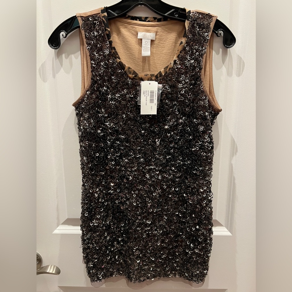 NWT Chico’s Sequin Tank, Size Small (4/6)